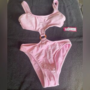 Brand new with tags size small pink one piece bikini from Xhilaration